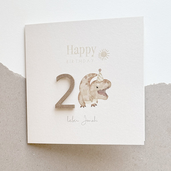 Glückwunschkarte zum Geburtstag I Dino