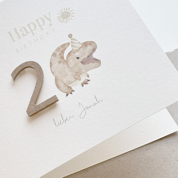 Glückwunschkarte zum Geburtstag I Dino