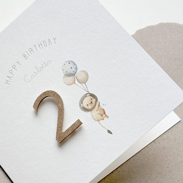 Glückwunschkarte zum Geburtstag I Löwe