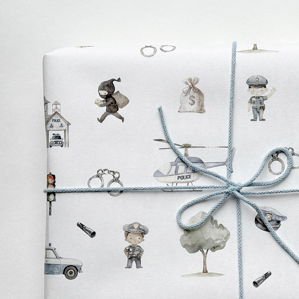 Premium Geschenkpapier I Polizei