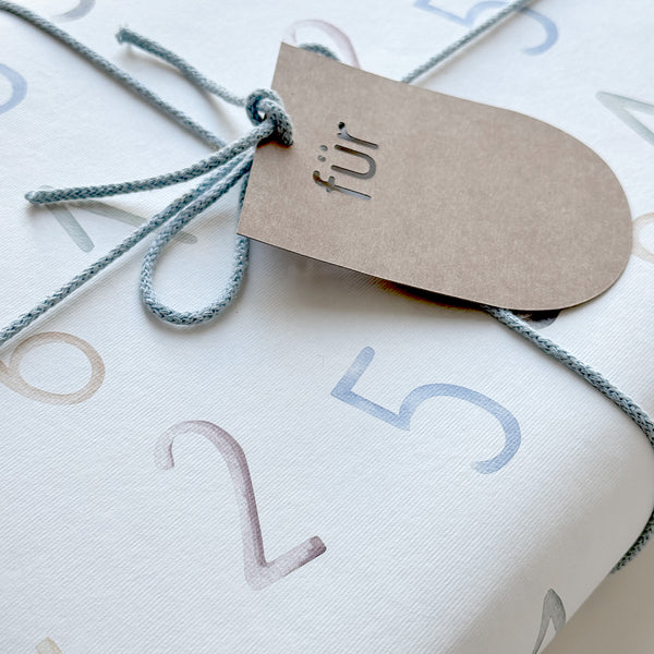Premium Geschenkpapier I Zahlenmix