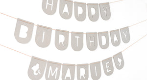 personalisierte Girlande zum Geburtstag I Happy Birthday