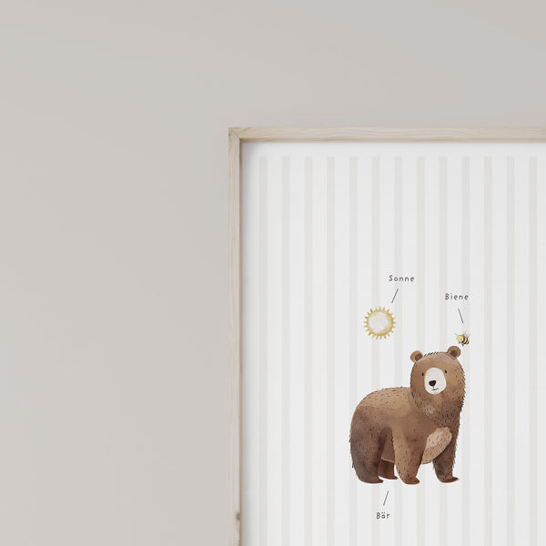 Wandbild Kinderzimmer I großer Bär