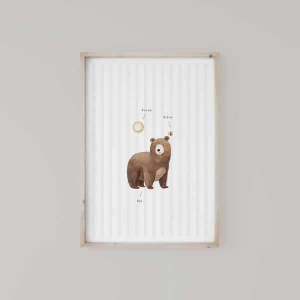 Wandbild Kinderzimmer I großer Bär