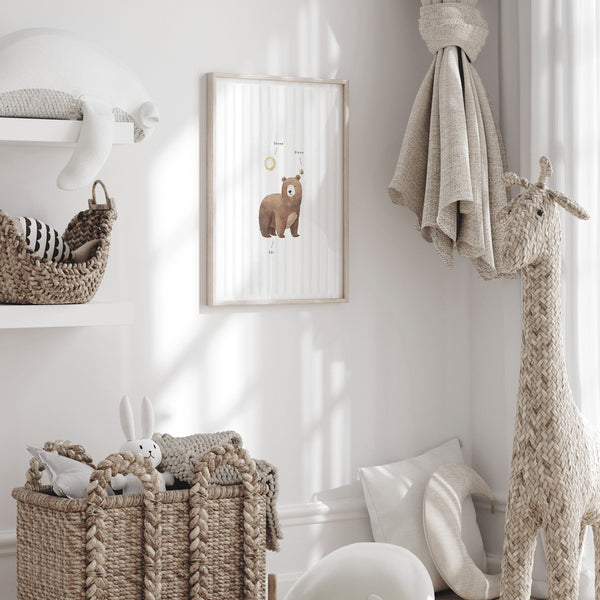 Wandbild Kinderzimmer I großer Bär