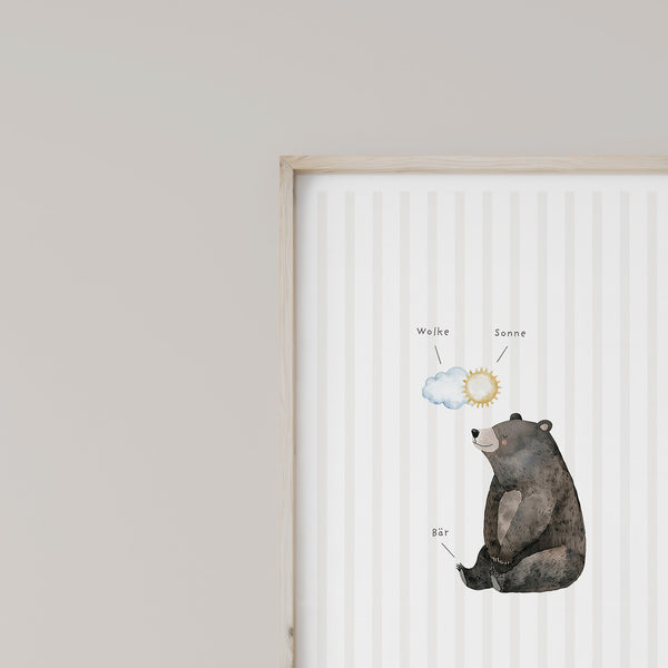 Wandbild Kinderzimmer I kleiner Bär