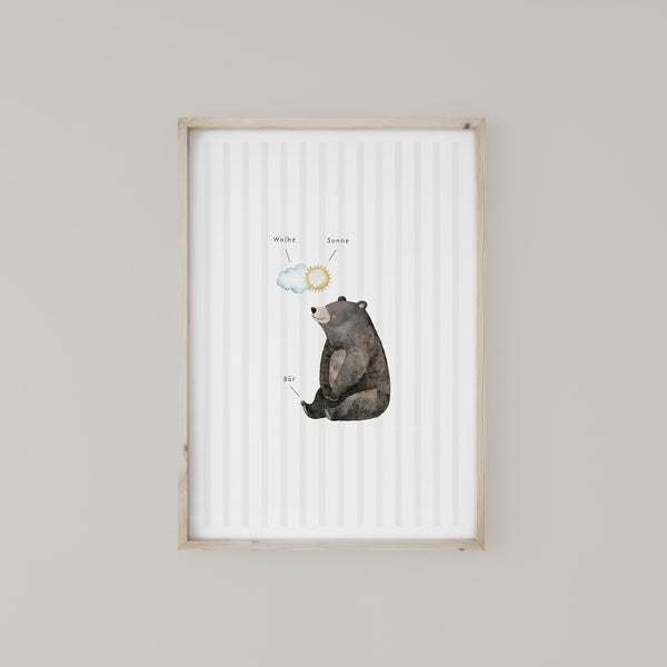 Wandbild Kinderzimmer I kleiner Bär