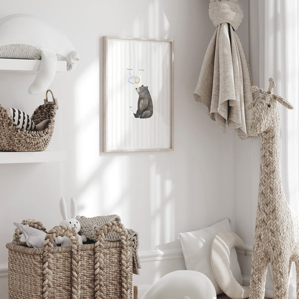 Wandbild Kinderzimmer I kleiner Bär