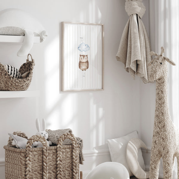 Wandbild Kinderzimmer I kleine Eule