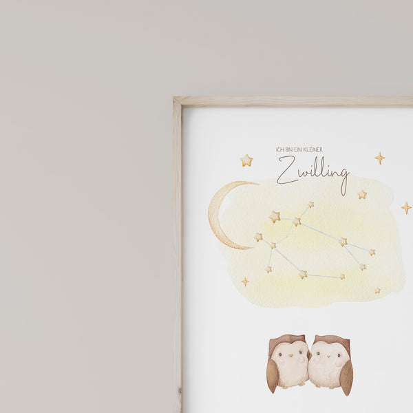 Wandbild Sternzeichen I Zwilling