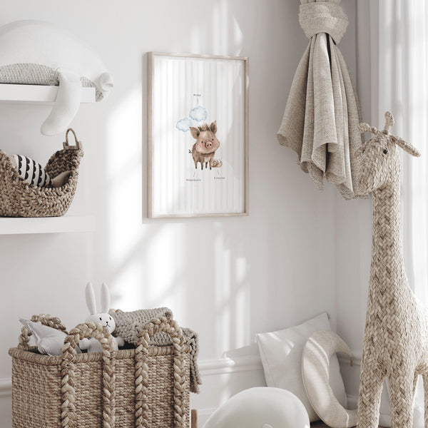 Wandbild Kinderzimmer I kleines Wildschwein